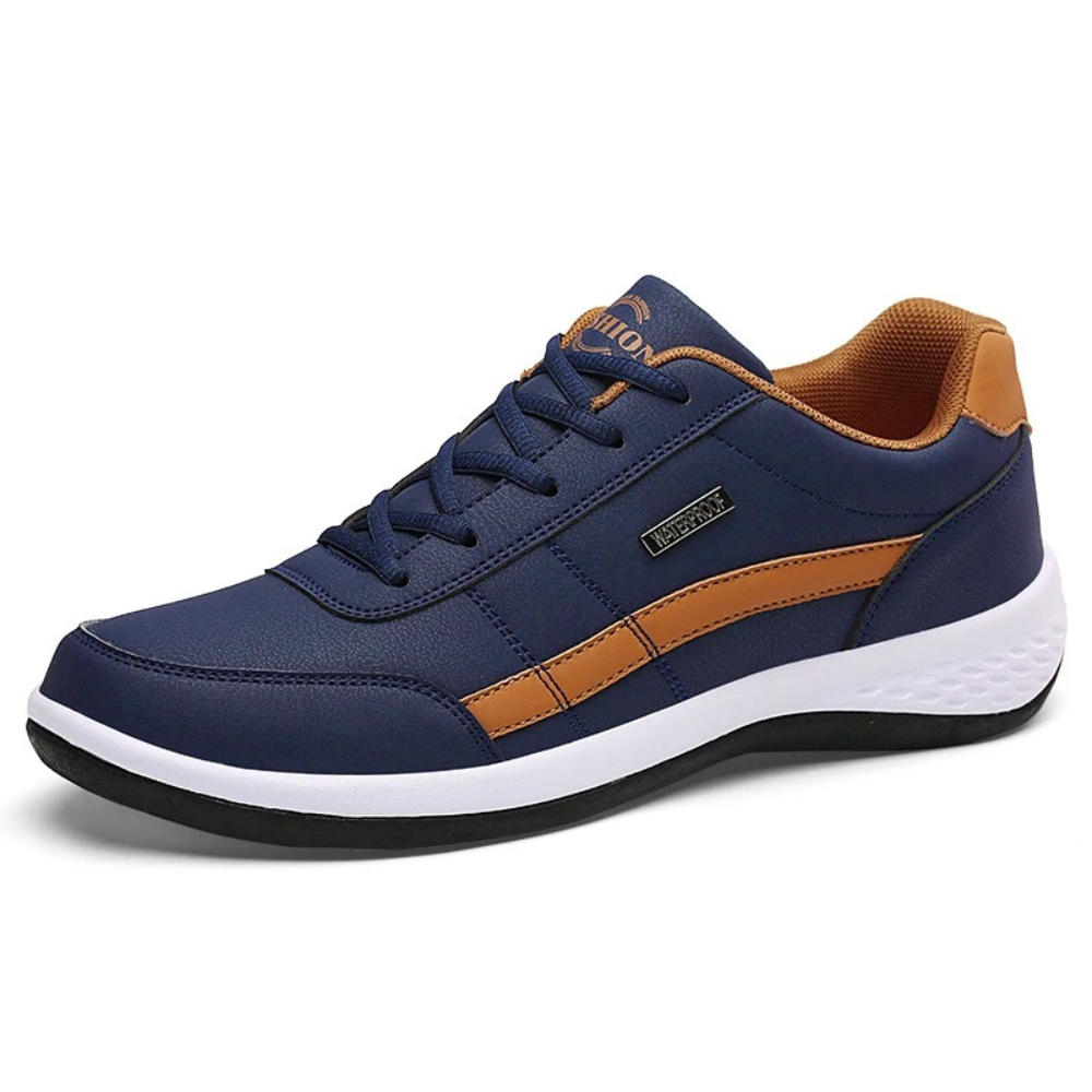 Men's Lace-Up Casual Sneakers with Textured Panels