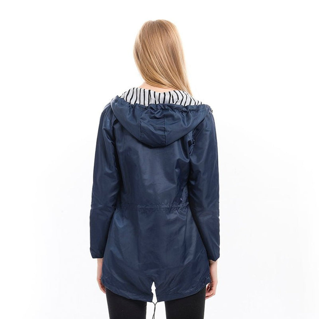 Women's Hooded Longline Zip-Up Jacket