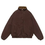 Men's Fleece-Lined Zip-Up Bomber Jacket