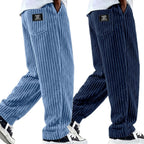 Men's Ribbed Loose Fit Casual Pants