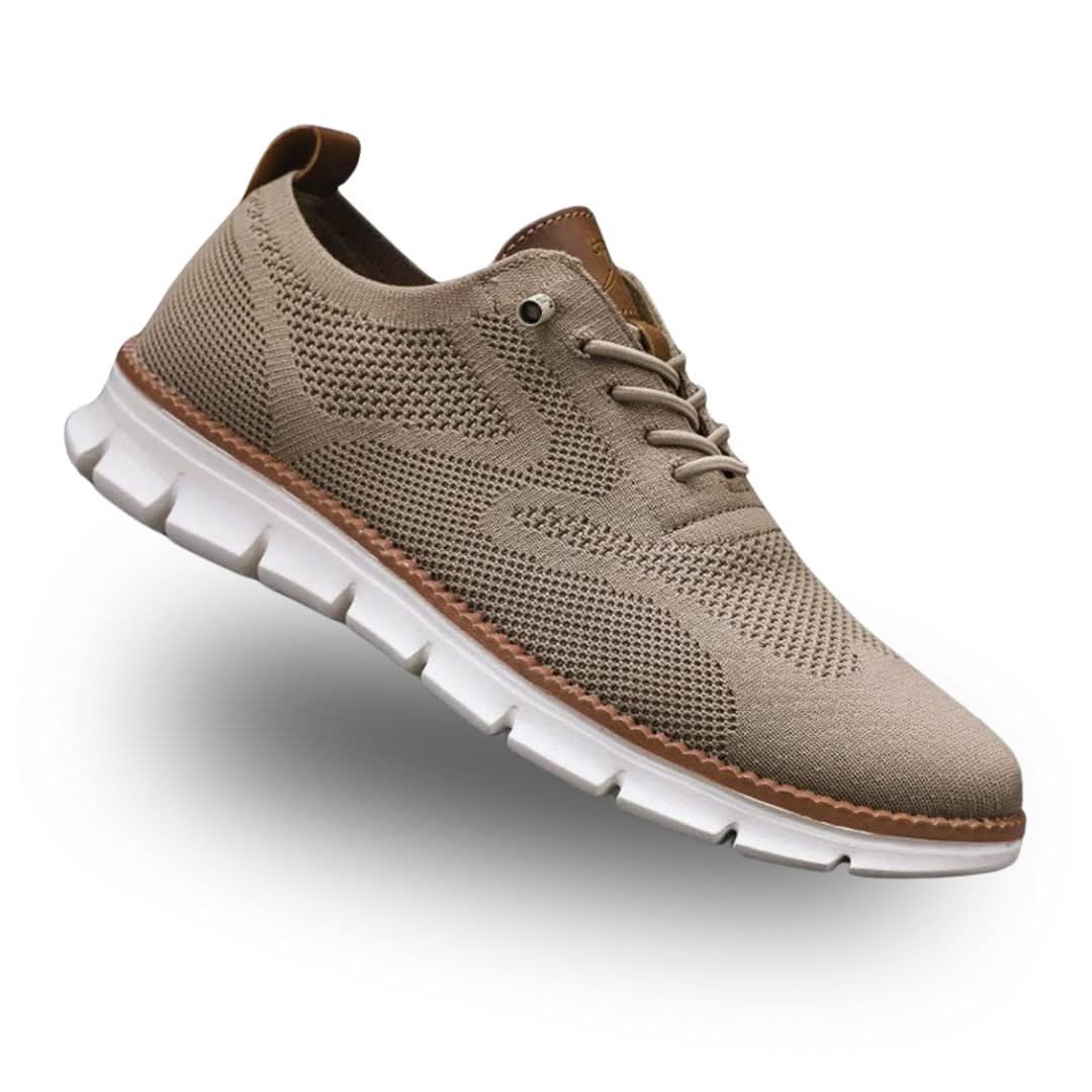 Men's Knit Lace-Up Sneakers with Flexible Sole
