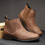 Men's Chelsea Ankle Boots With Elastic Side Panels
