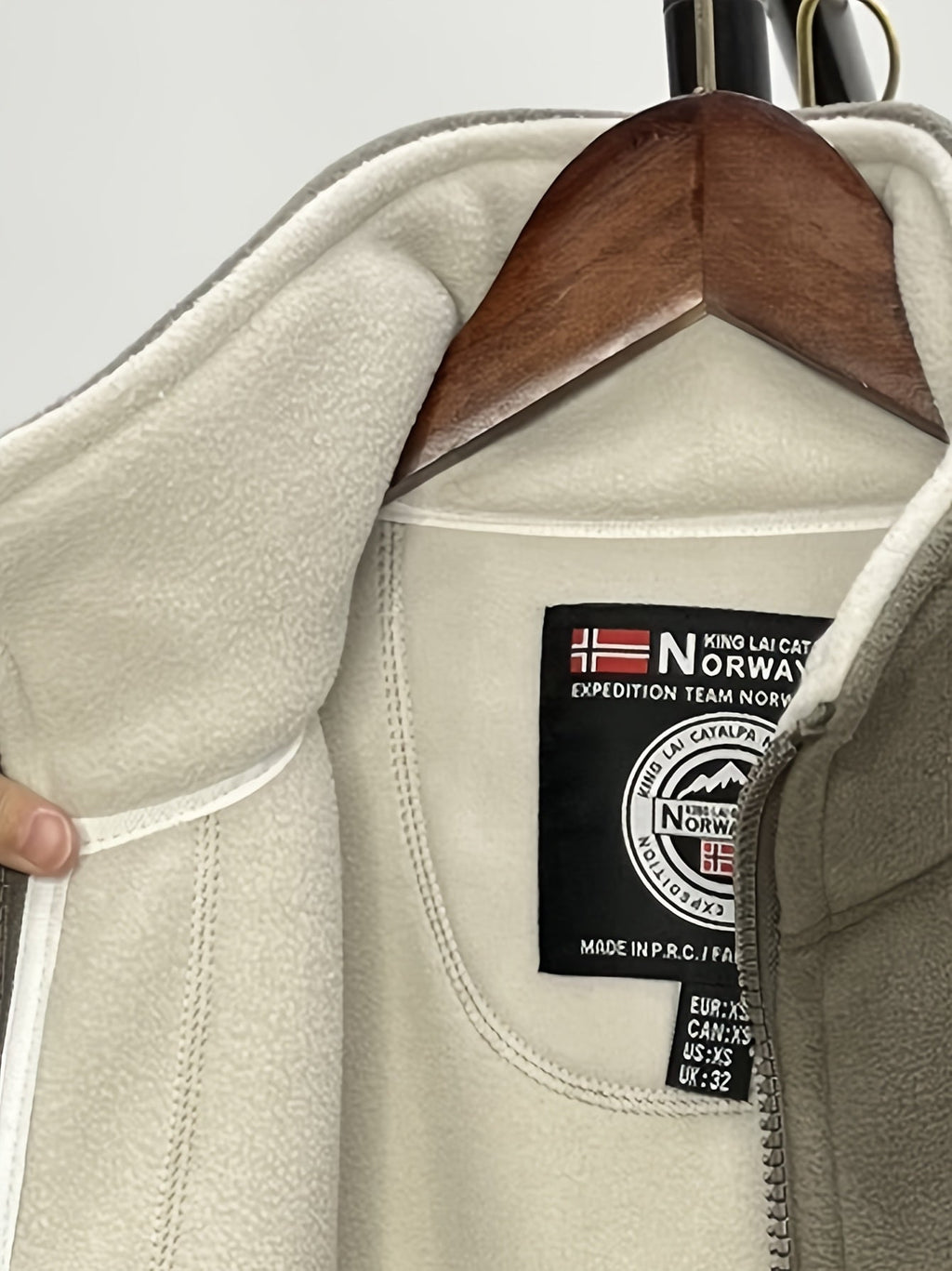 Men’s Full Zip Fleece Jacket with Stand Collar