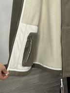 Men's Fleece Zip-Up Jacket with Stand Collar