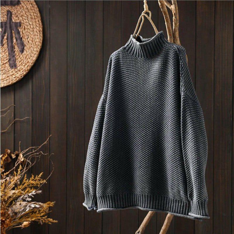 Women's Chunky Knit Turtleneck Oversized Sweater