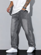 Men's Baggy Jeans with Straight Legs