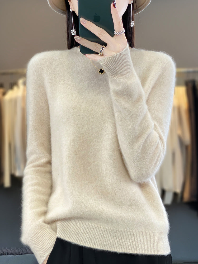 Women's Classic Crew Neck Knit Sweater