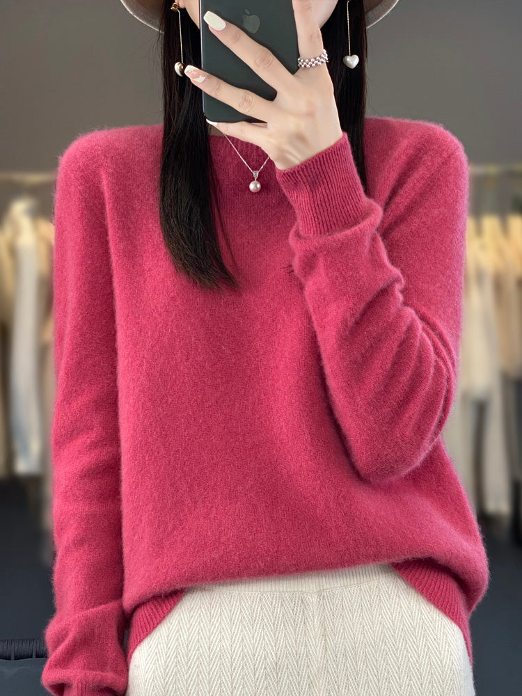 Women's Classic Crew Neck Knit Sweater