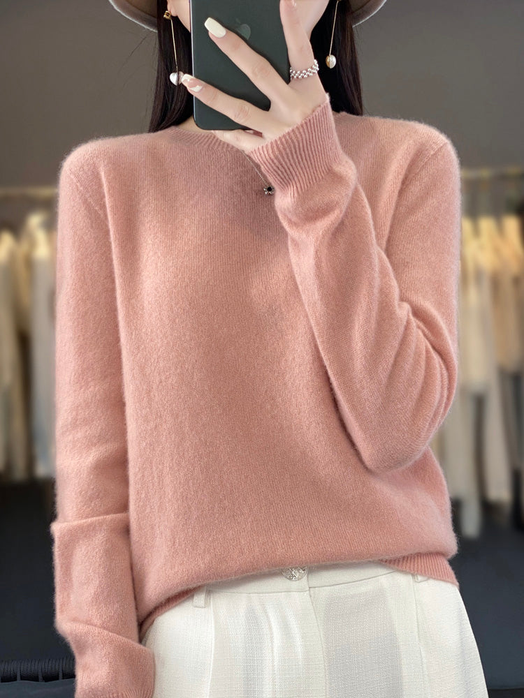 Women's Classic Crew Neck Knit Sweater