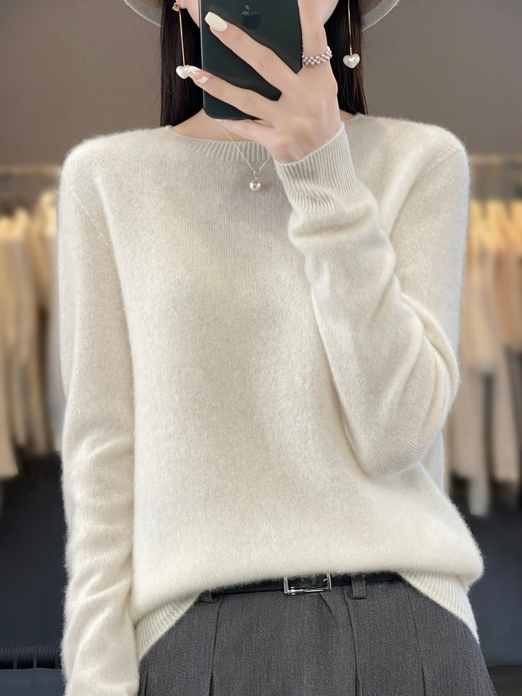 Women's Classic Crew Neck Knit Sweater
