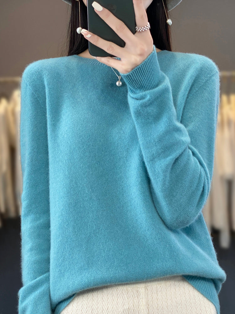 Women's Classic Crew Neck Knit Sweater