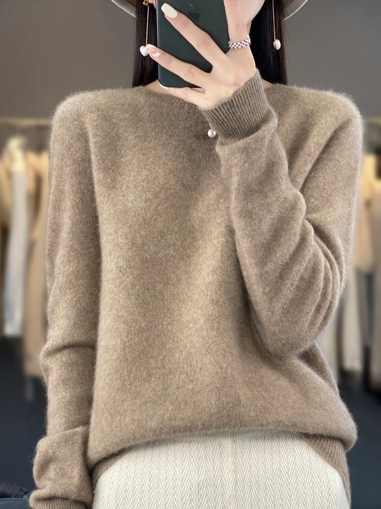 Women's Classic Crew Neck Knit Sweater