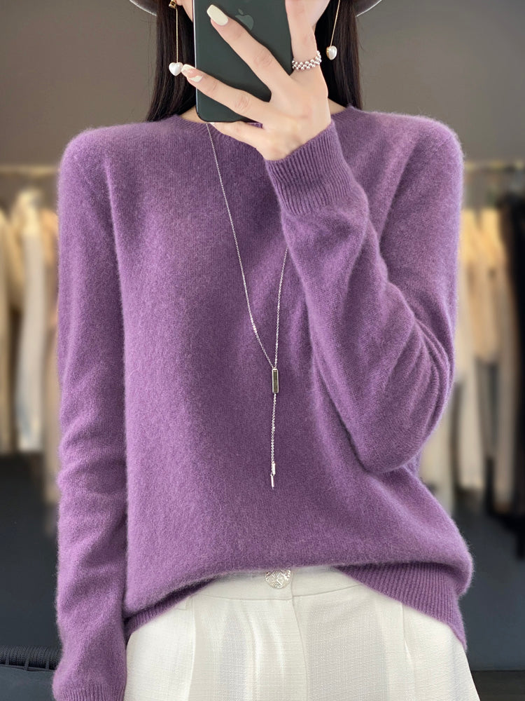Women's Classic Crew Neck Knit Sweater
