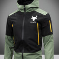 Men's Hooded Colorblock Zip-Up Jacket