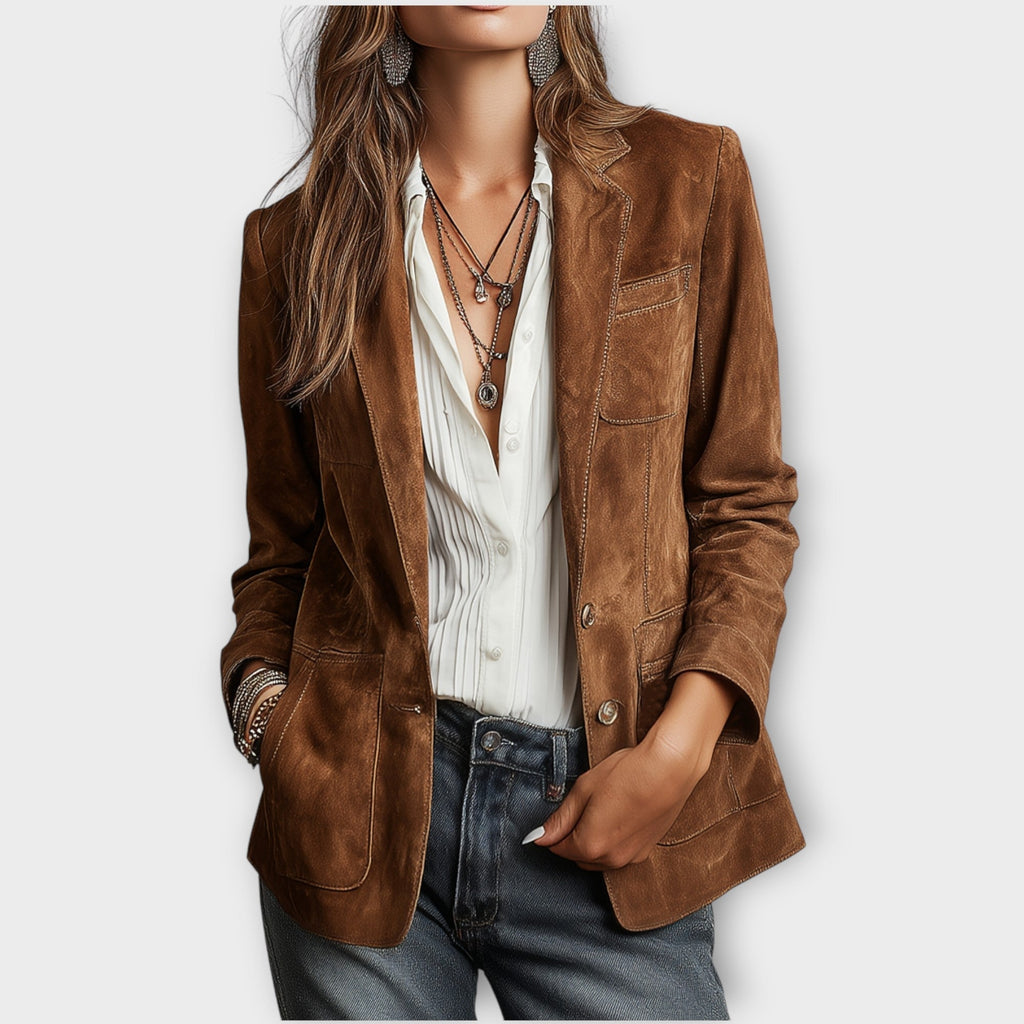 Women’s Vintage Blazer with Button Front