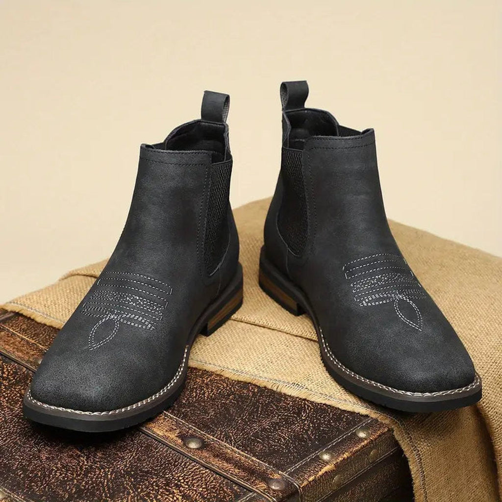 Men's Chelsea Ankle Boots With Elastic Side Panels