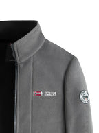 Men's Fleece Zip-Up Jacket with Stand Collar
