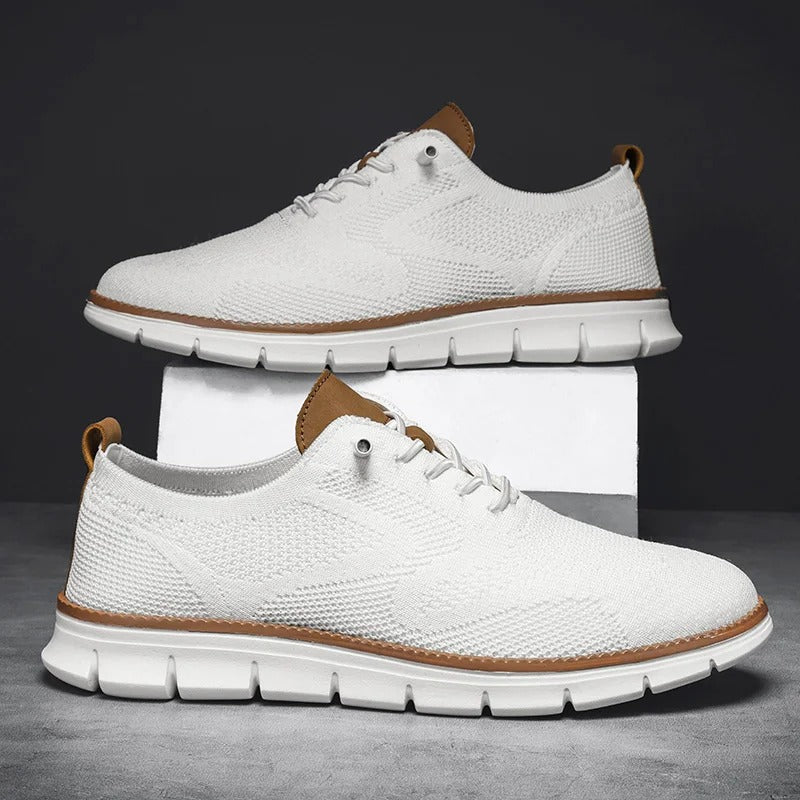 Men's Textured Knit Sneakers with Segmented Soles