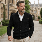 Men's Cable Knit Button Front Cardigan