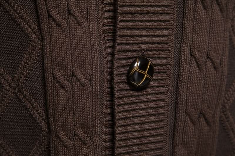 Men's Cable Knit Button Front Cardigan
