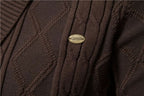 Men's Cable Knit Button Front Cardigan