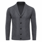 Men's Cable Knit Button Front Cardigan
