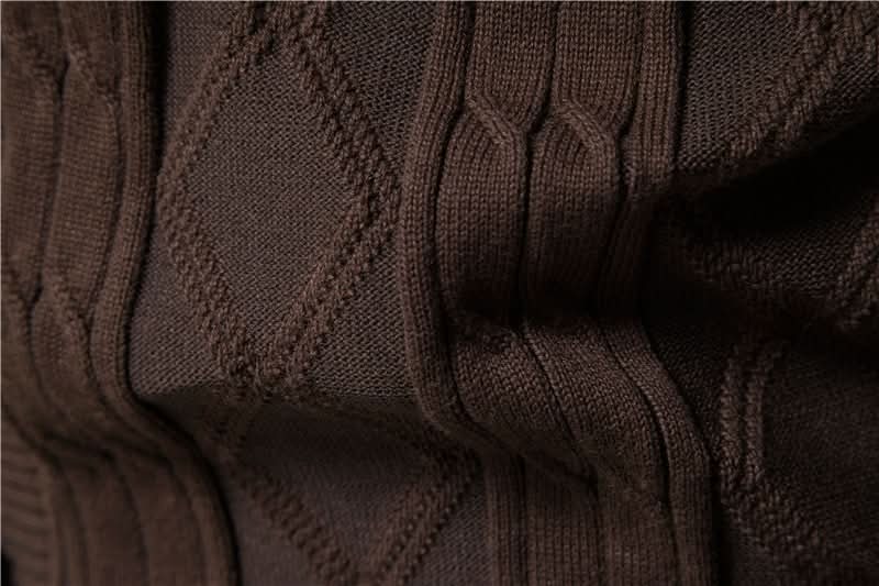 Men's Cable Knit Button Front Cardigan