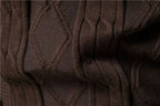 Men's Cable Knit Button Front Cardigan