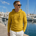 Men's Textured Knit Pullover Hoodie
