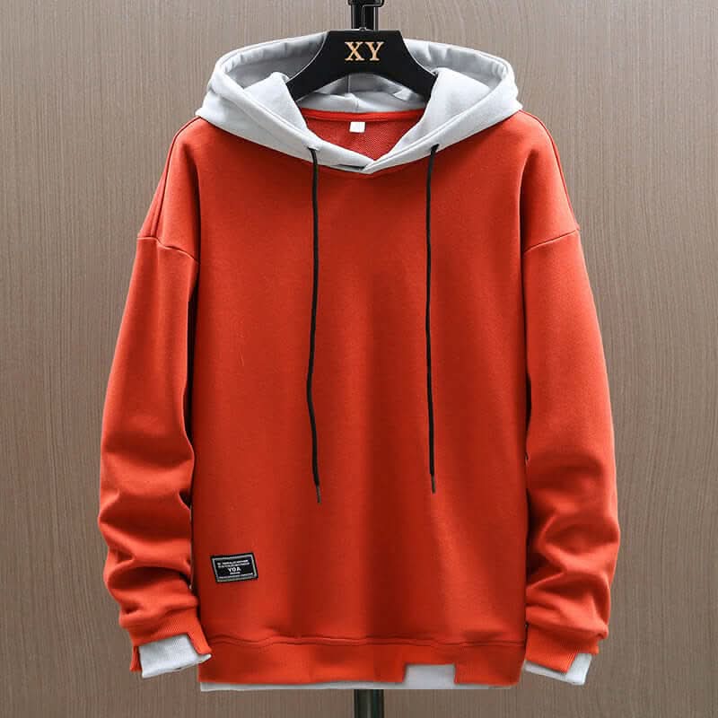 Men's Oversized Pullover Hoodie with Drawstrings