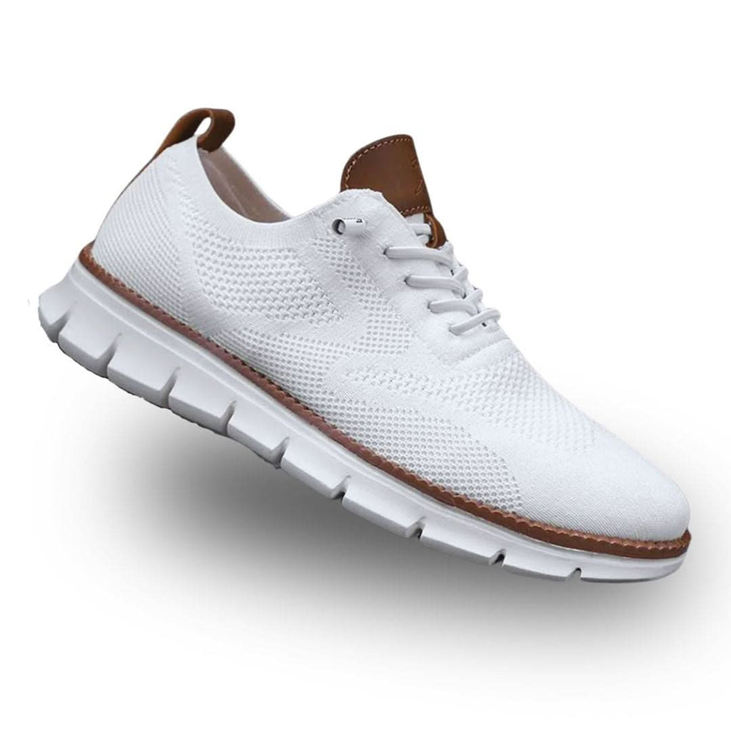 Men's Knit Lace-Up Sneakers with Flexible Sole