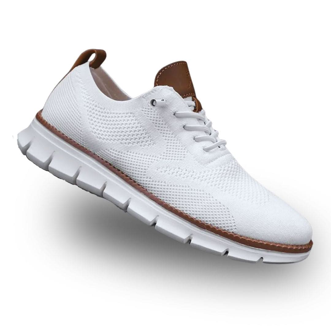 Men's Knit Lace-Up Sneakers with Flexible Sole