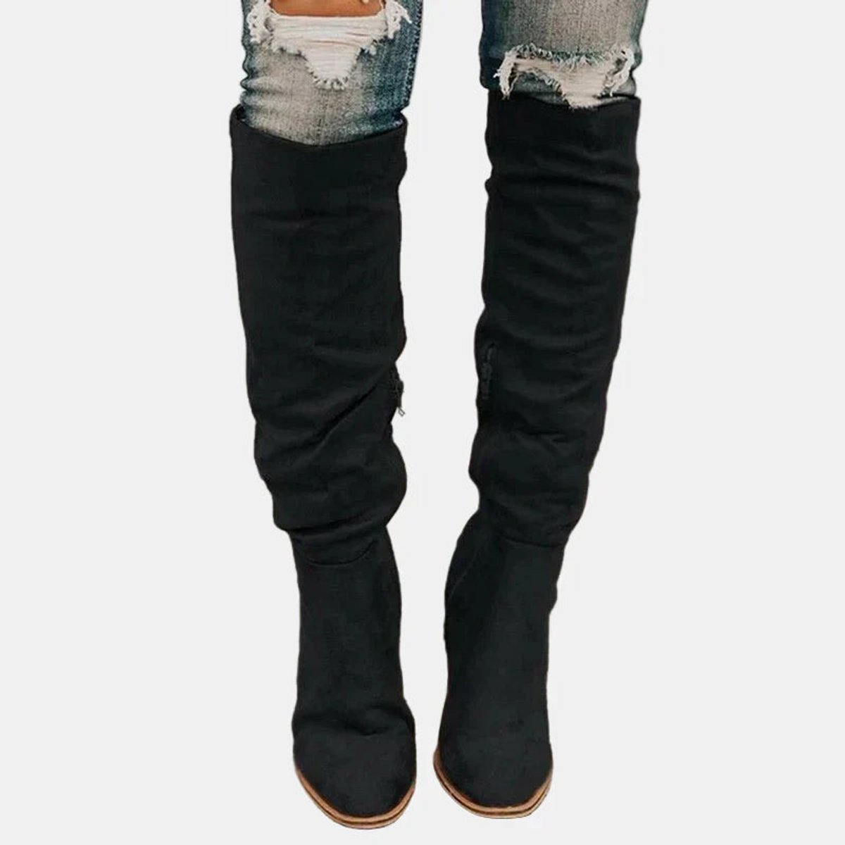 Women's Over the Knee Boots with Block Heels